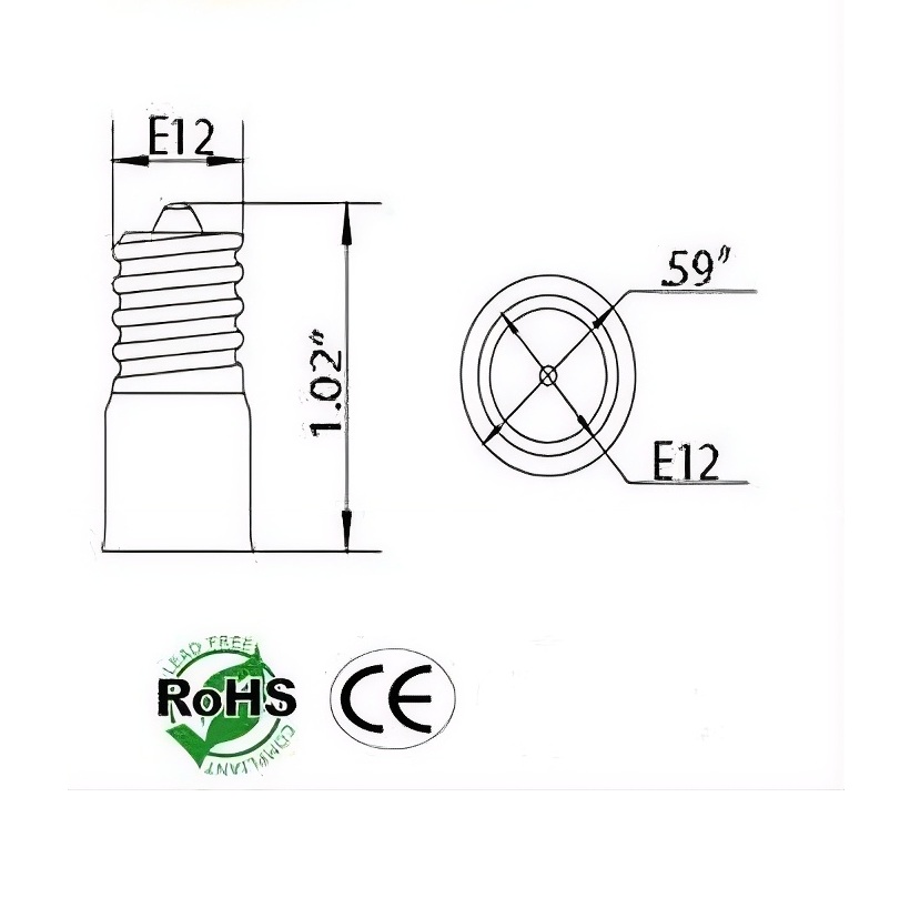 picture of e12 male to e12 female converter adapter
