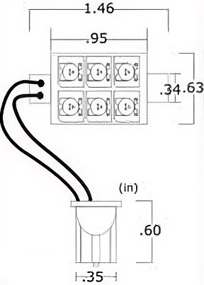 T10 Super Flux Custom 6 LED Light 12 VAC product 15468