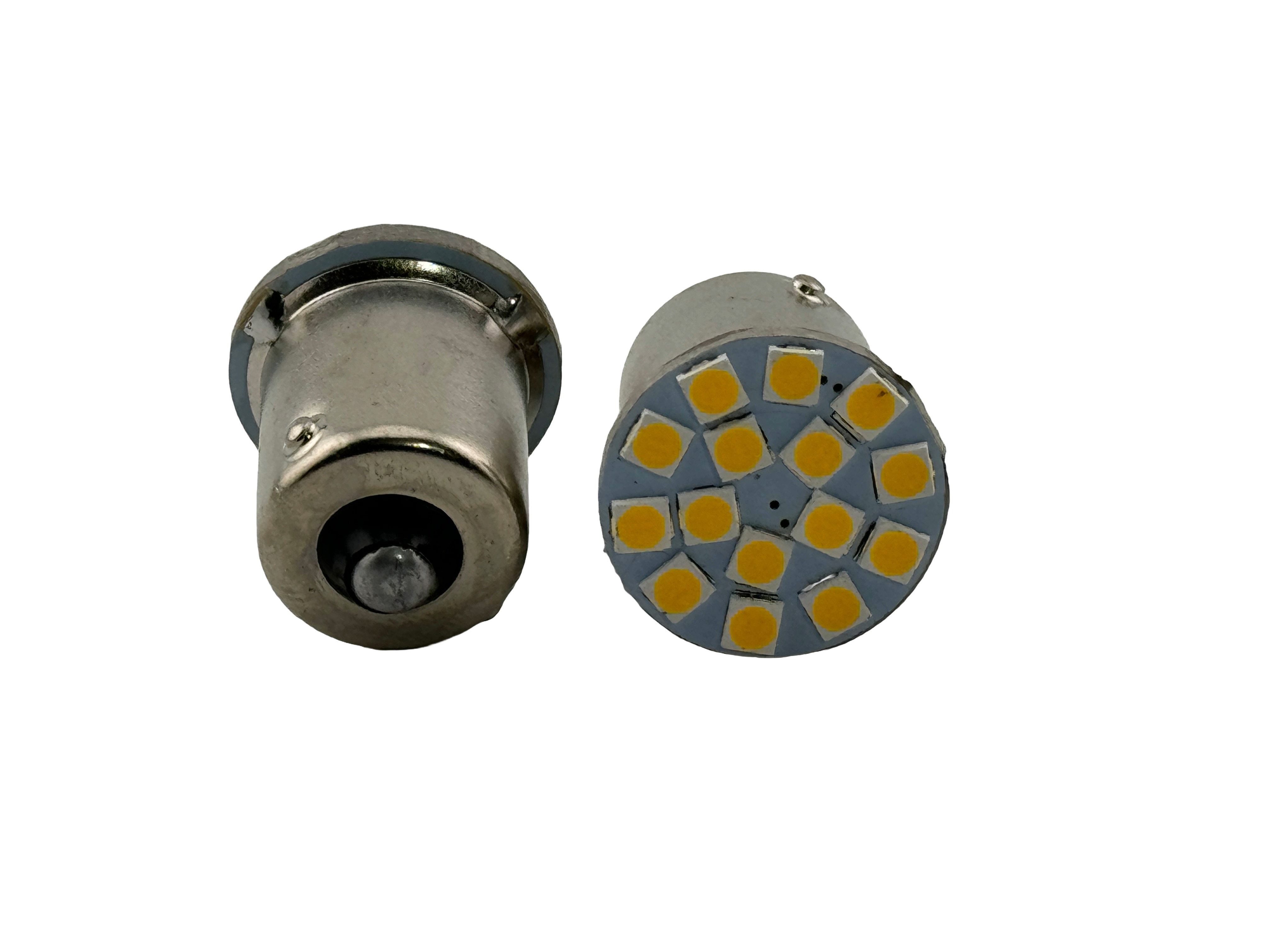 Rebaydo 2pcs BA15S LED Miniature Bulb 12 Volt 15 SMD 3030