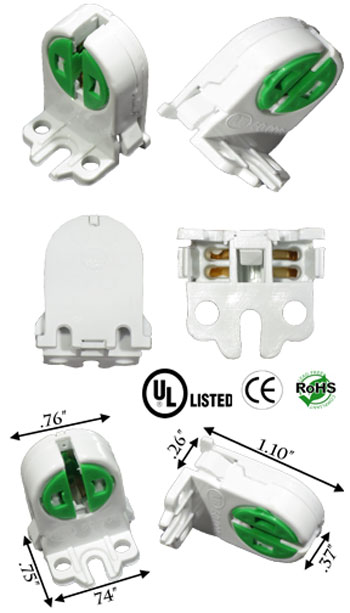 T5 female Socket Tombstone Non Shunted (Pair)
