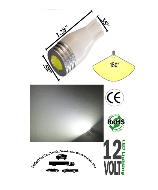 T15 Wedge 1.5 Watt 12 VDC 180 Degree Viewing Dim-able product 21568