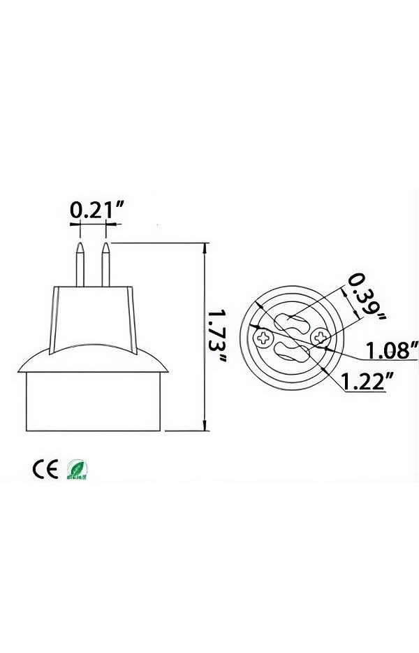 Rebaydo 2pcs MR16 GX5.3 GU5.3 male to GU10 female Converter Adapter