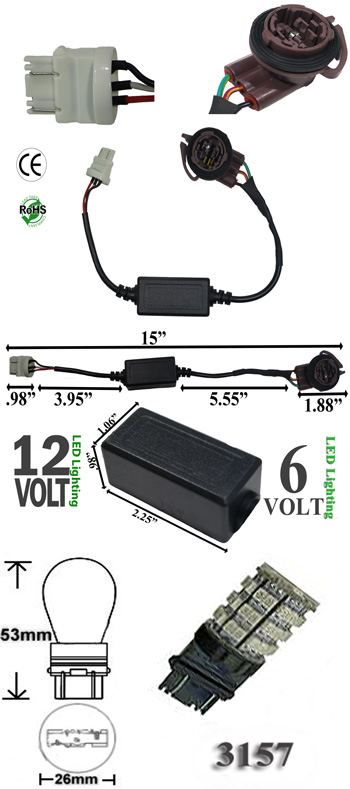 LED Load Equalizer 3157 Warning Canceler B Type Socket