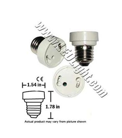 Image of a E26 male to Gu24 female adapter