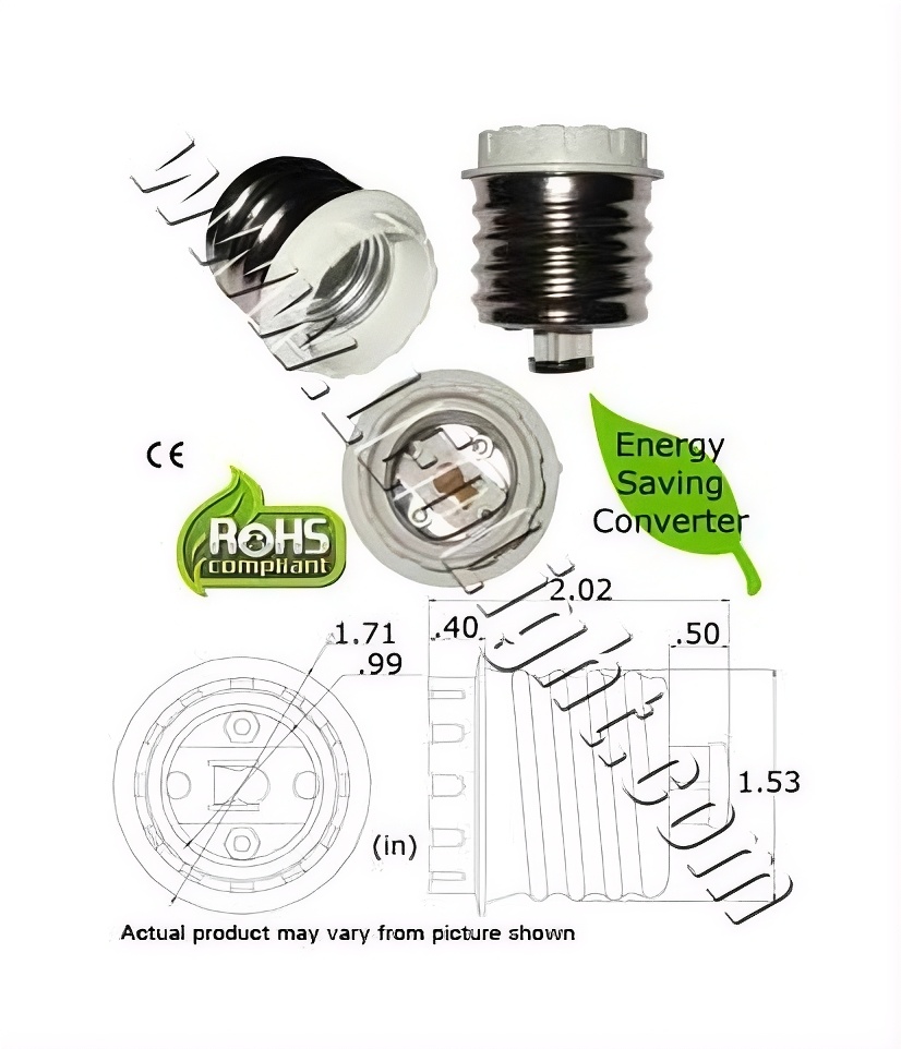 E39/E40 male to E26/E27 female Adapter product 45374