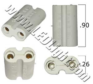 Rebaydo 2pcs T5 T8 Tube Light 2 Conductor female To 2 Conductor female