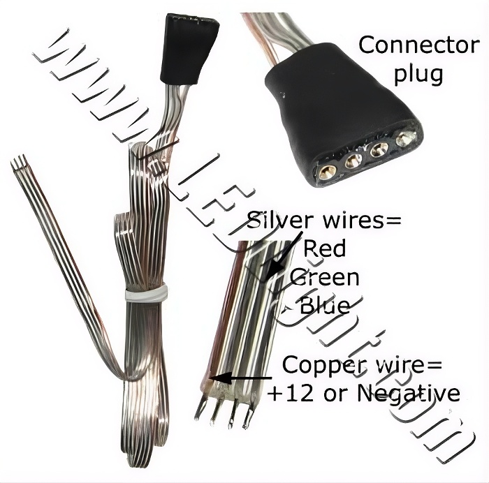 Rebaydo 2pcs Multi Color Female LED Light Harness