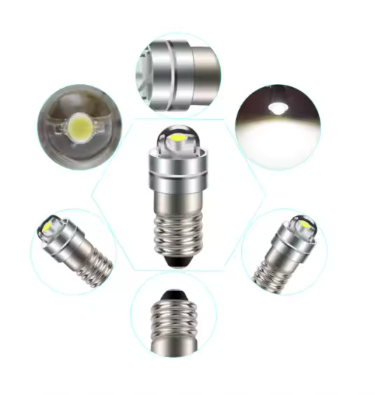 E5 Midget Screw LED Bulb 12 Volt Non Polarity