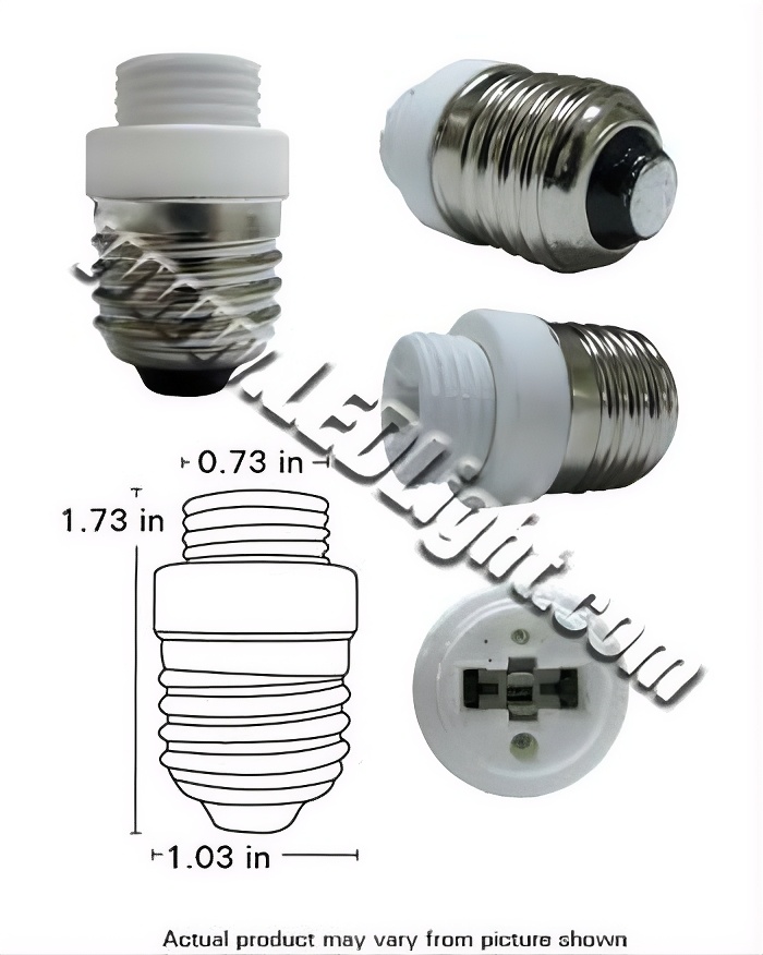 Rebaydo 2pcs E26/E27 Male Screw Base to G9 Female Base Converter Adapter
