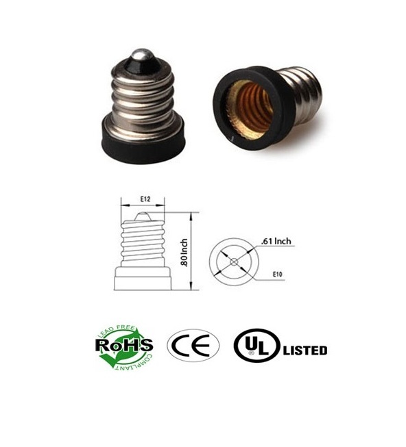 image of e12 male to e10 female converter adapter