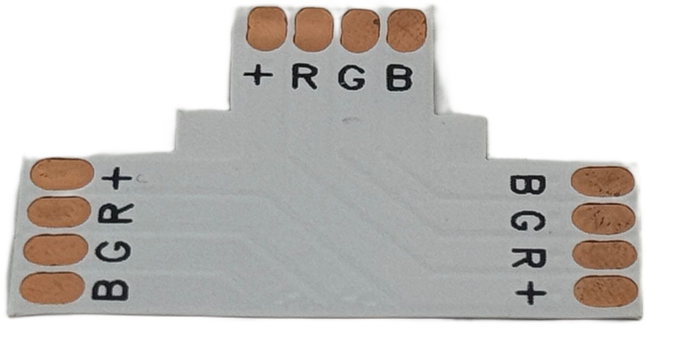 Connector 10mm 4 Conductor 3 Way Solder Less PCB