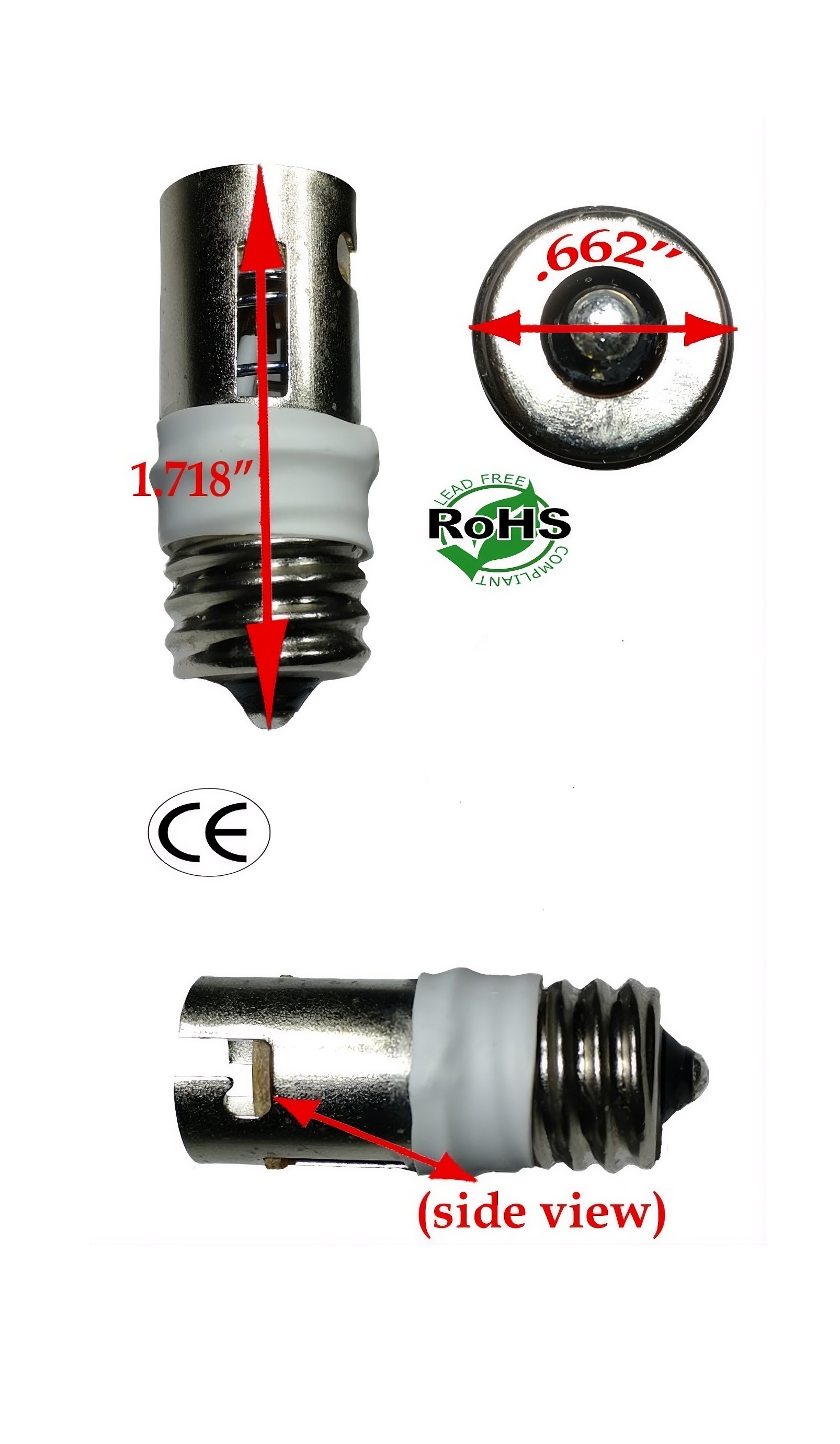 Rebaydo 2pcs E17 male to BA15D Converter Adapter