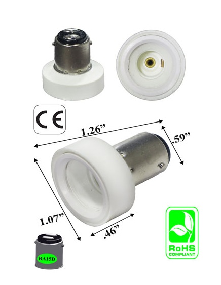 image of a BA15D to E12 Converter Adapter