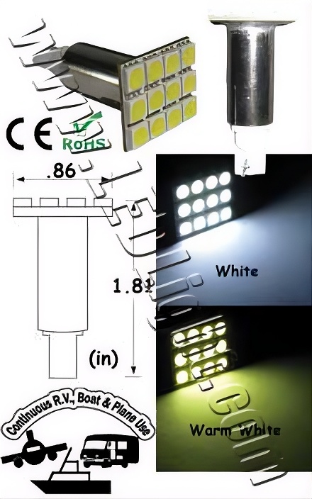 Rebaydo T10 Wedge Forward Firing LED Light 