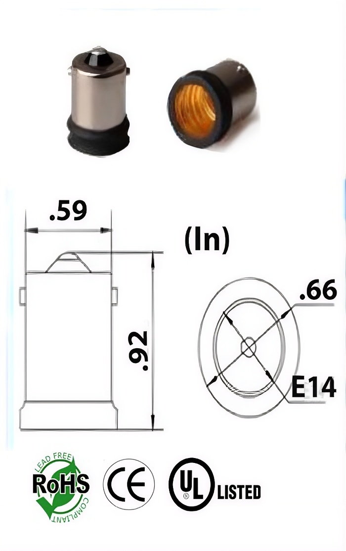 Rebaydo 2pcs BA15S male to E14 Screw female Adapter Converter