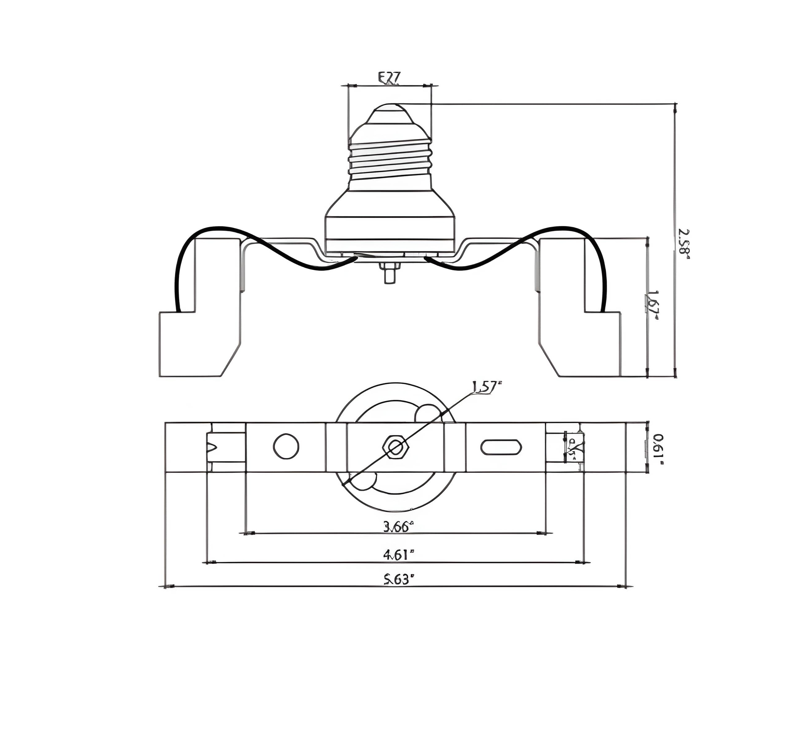 Rebaydo 2pcs E27 male to R7S female J Type 118mm Converter