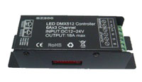 LED DMX512 Controller 6Ax3 Channel 216 Watt 12-24VDC Common Anode