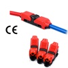 Rebaydo 4pcs Wire Connector Solderless 1 to 1 Wire 18awg to 22awg 