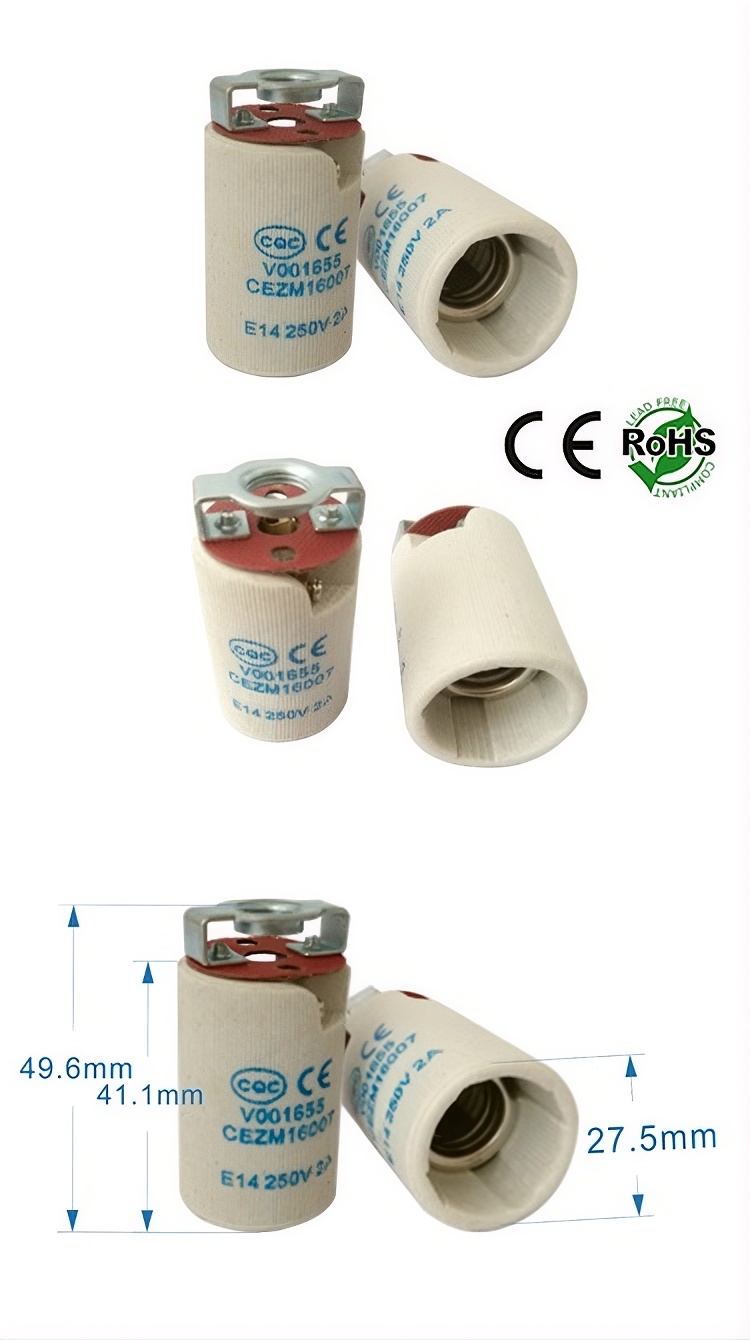 Rebaydo 2pcs E14 Female Socket 250 VAC 2 Amp Ceramic