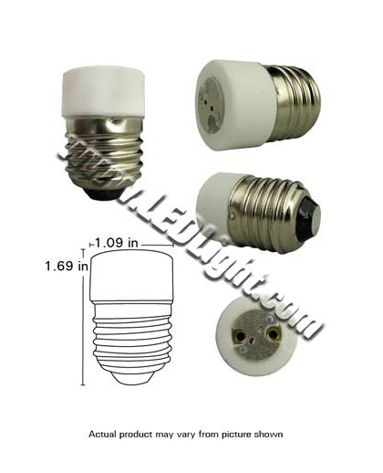Rebaydo 2pcs E26/E27 male to G4 Adapter Lamp Holder Ceramic