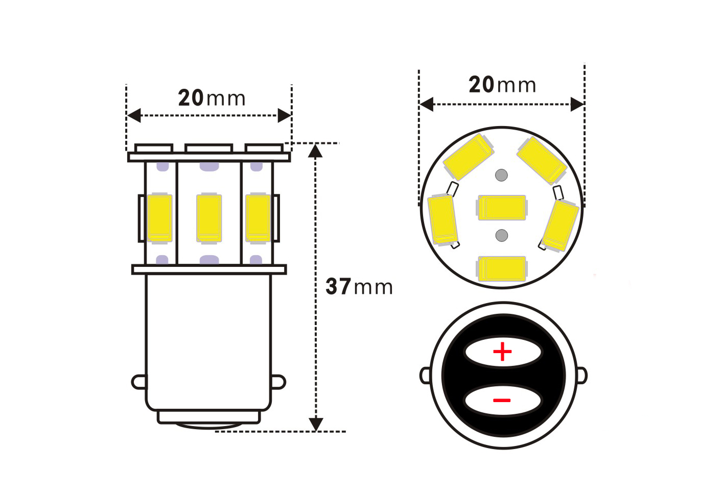 1142 LED Miniature BA15D product 84698