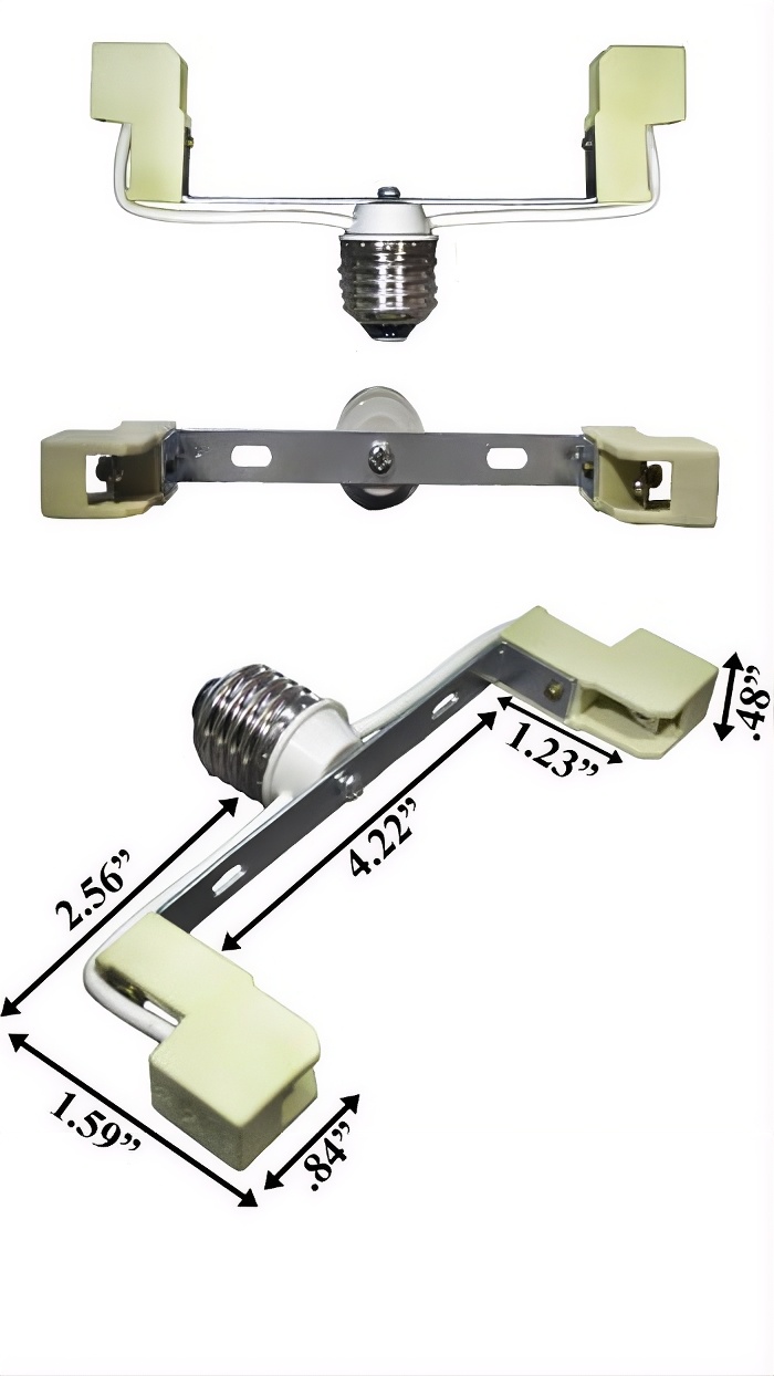 Rebaydo 2pcs E26/E27 to R7S 135mm Female Socket Converter 
