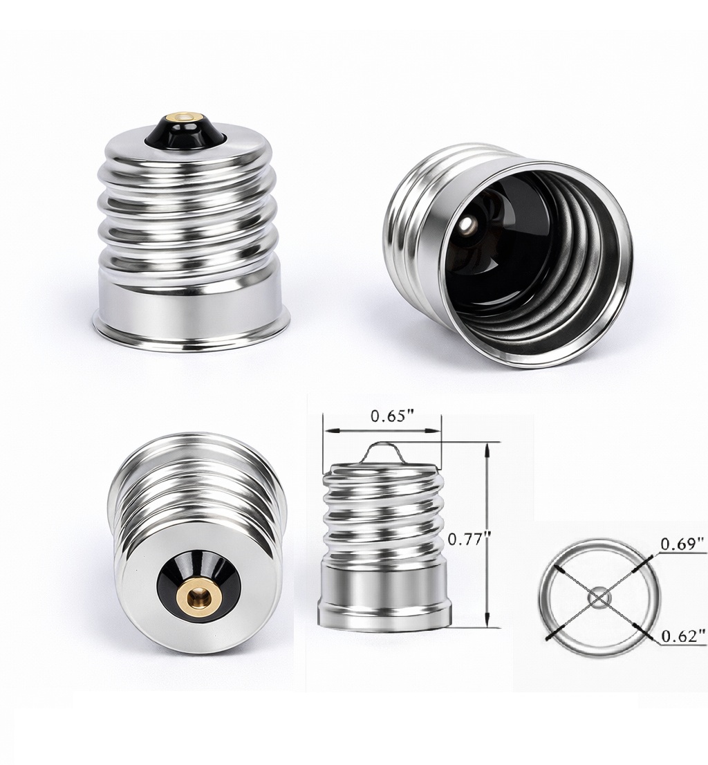 Rebaydo 2pcs E17 Male Solderable Copper Cap
