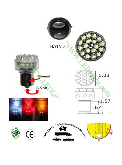 1158 LED Bulb 6V BA15D product 67486