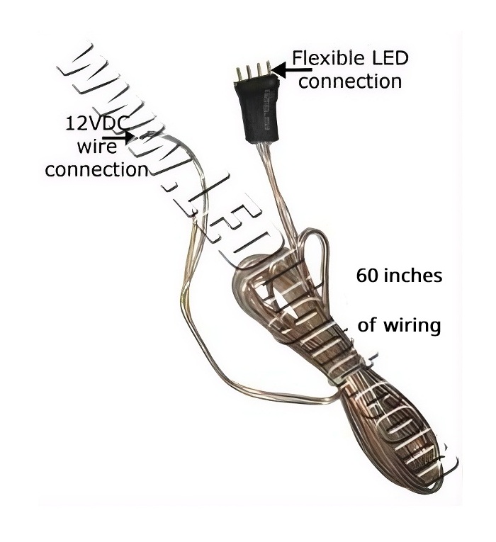 Rebaydo 2pcs Single Color Flexible LED Light Harness