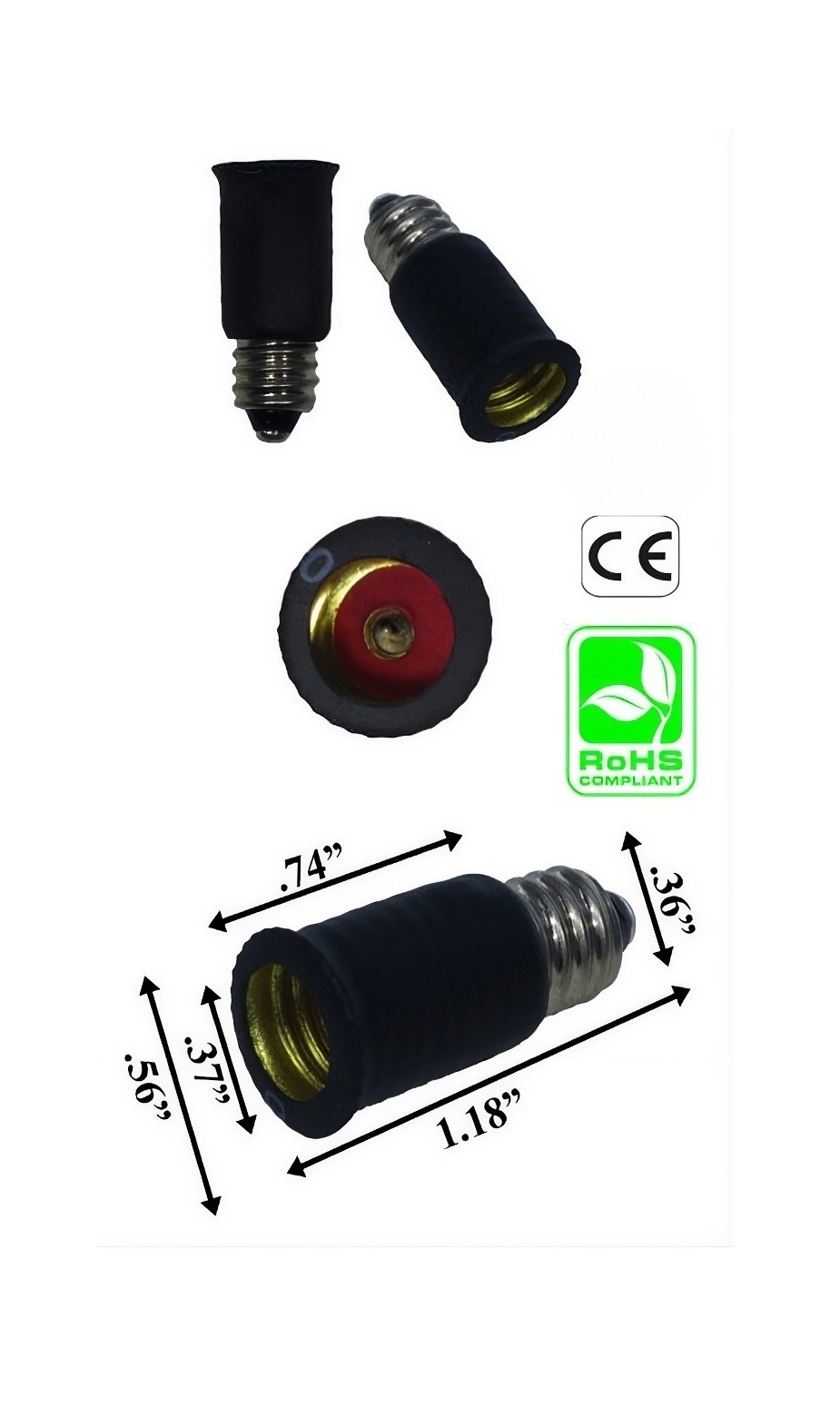 Rebaydo 2pcs E10 Male to E11 Female Converter Adapter