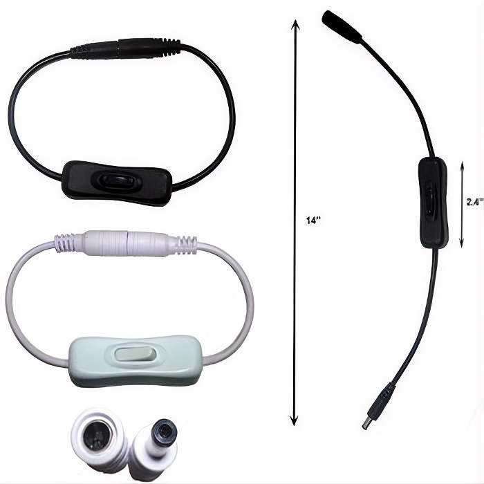 Switch with 5.5mm/2.1mm Round female and male Plug product 89759