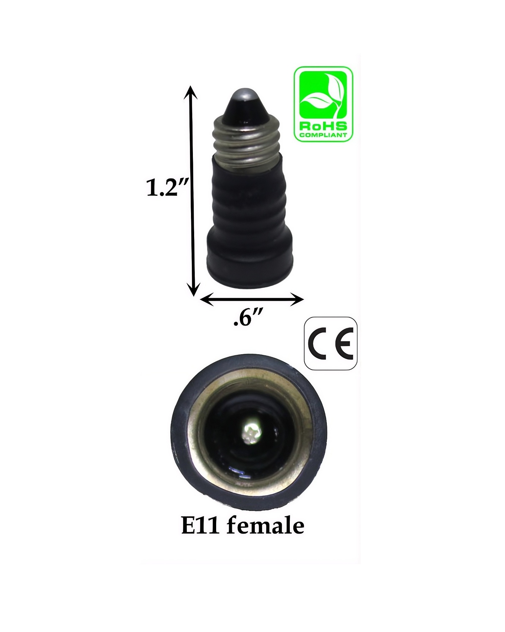 Rebaydo 2 pcs E11 male to E10 female Converter