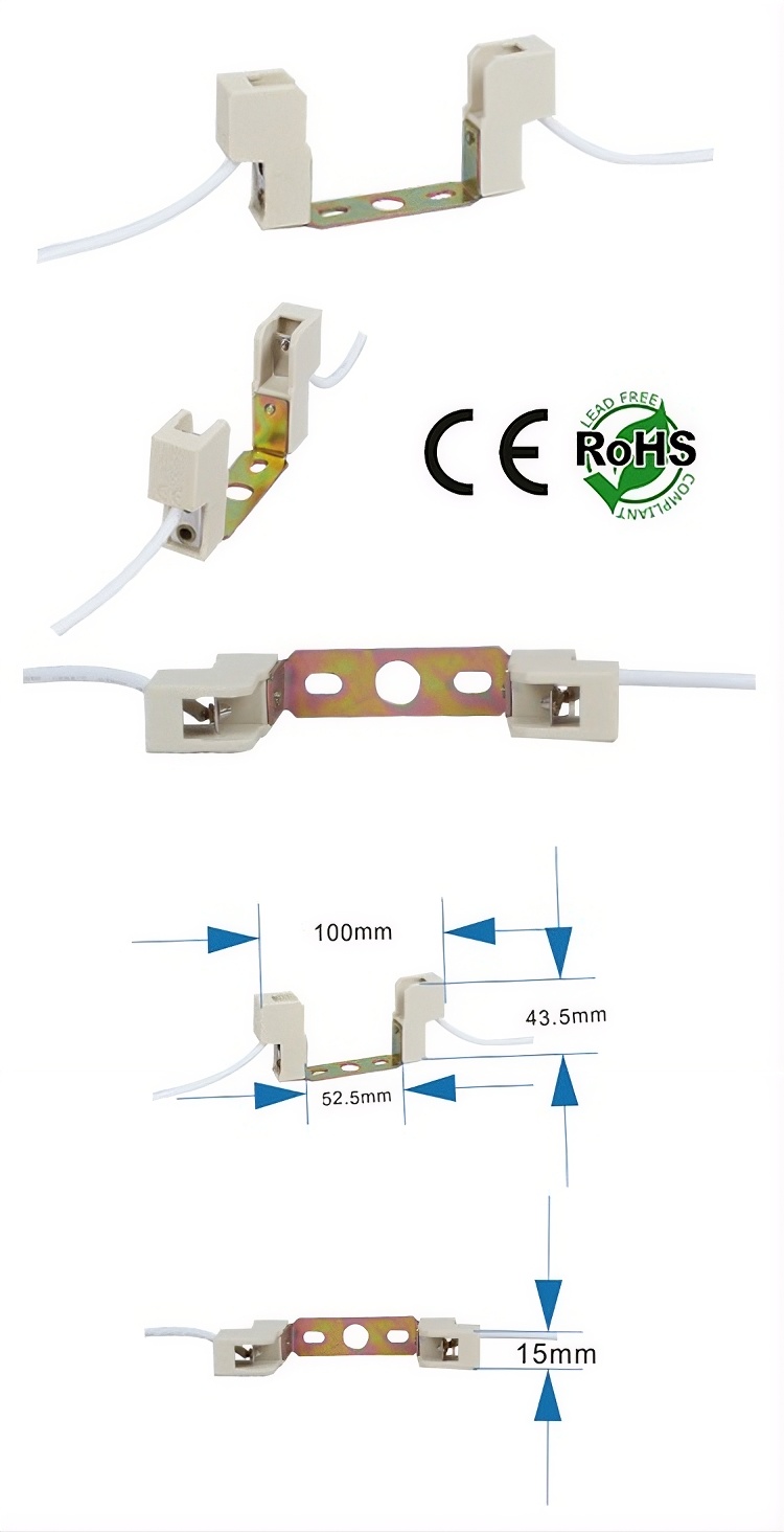 Rebaydo 2pcs R7S female 78mm socket with wires