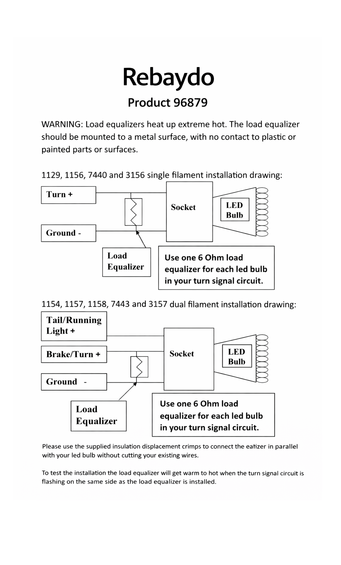 6 Ohm Load Equalizer Heavy Duty 6 or 12 Volt product 96879