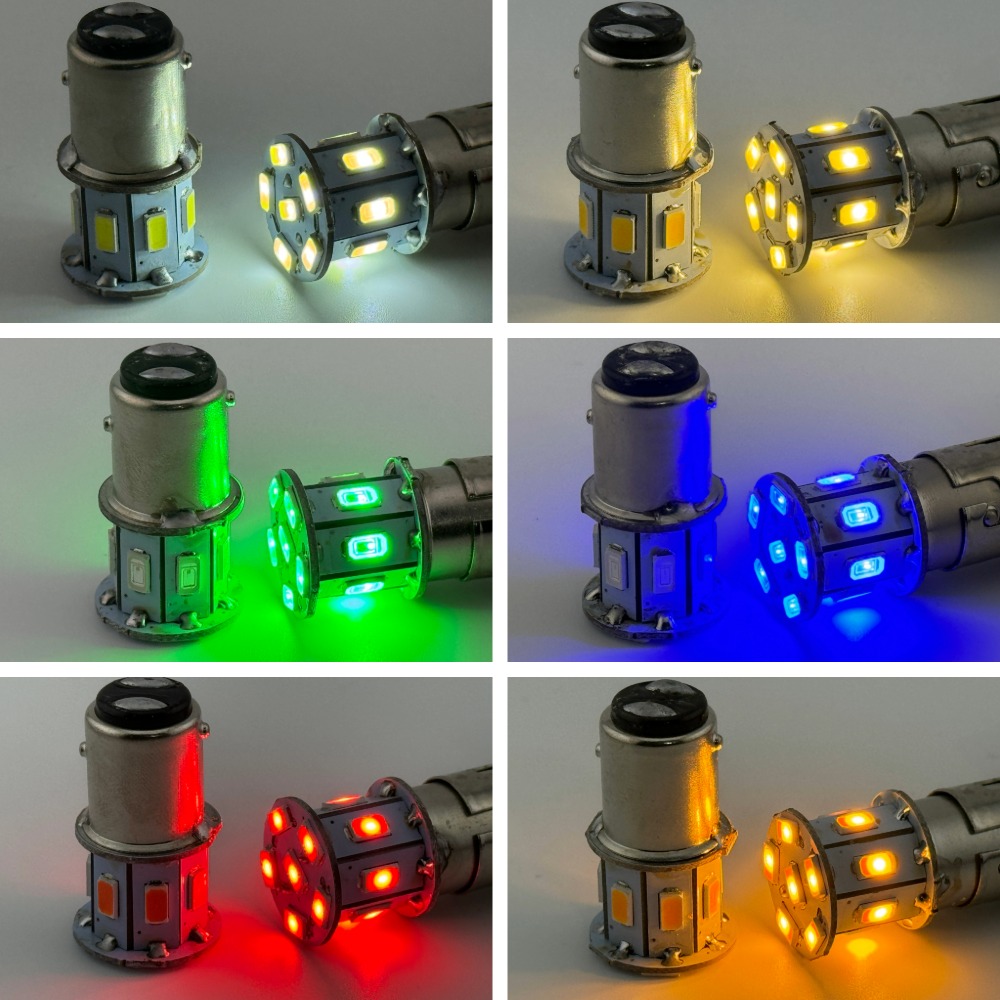 Rebaydo 2pcs 1154 Bulb LED BAY15D Base 6 Volt 2.6 Watt