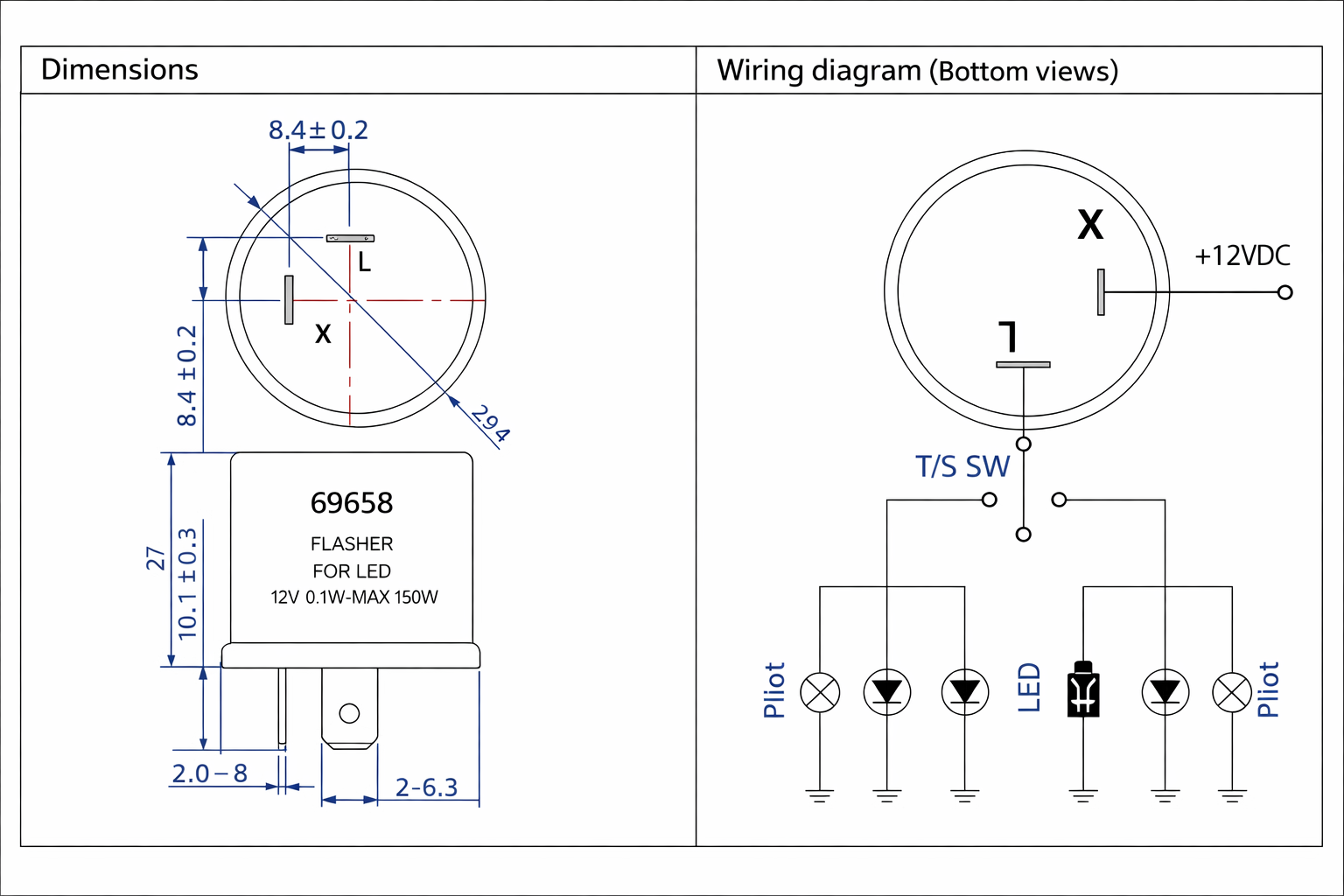 Image of a led compatible round flasher relay