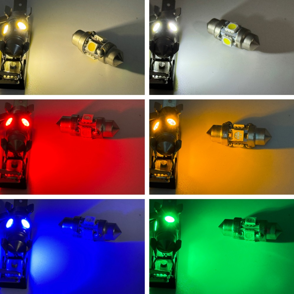 Rebaydo 2pcs Festoon 39mm 3 Watt 6 x 5730 SMD 12V AC/DC 1 1/2 inch