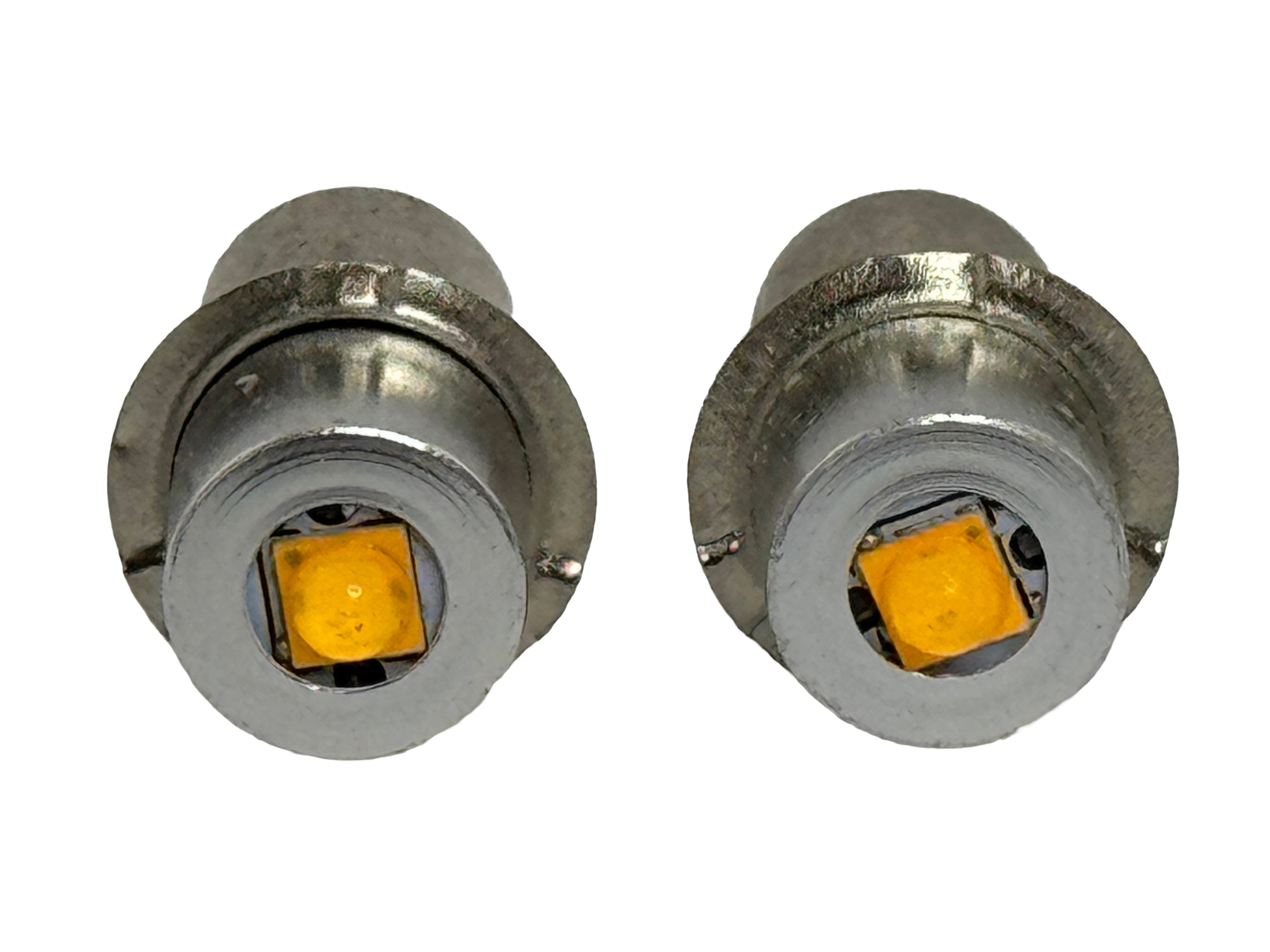 Rebaydo 2pcs  LED Flashlight Bulb P13.5S 3W 6-24V Non Polarized