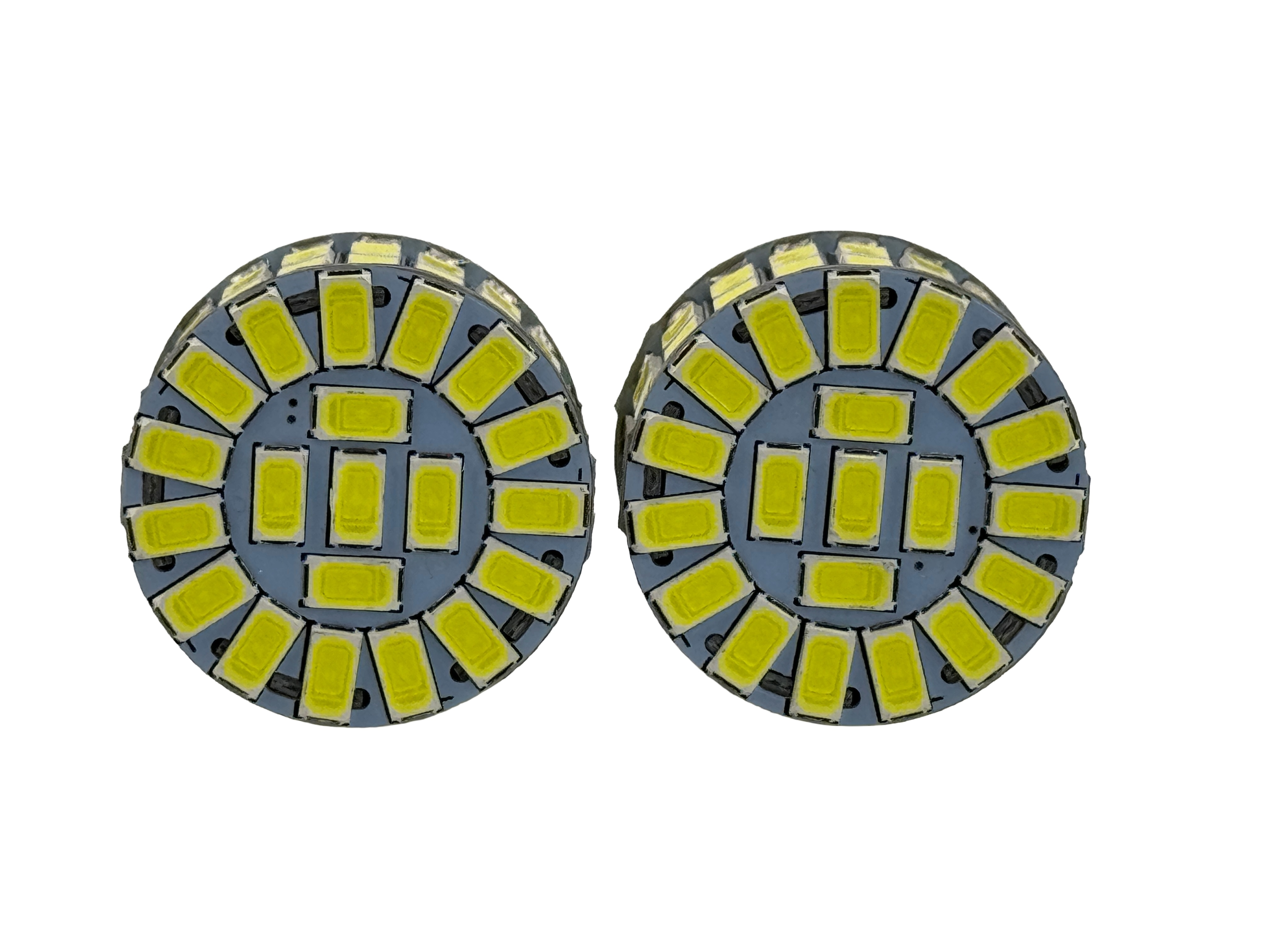 Rebaydo 2pcs BA15D 1158 12 Volt 60 SMD 5730 Dual Filament Reduced Profile	