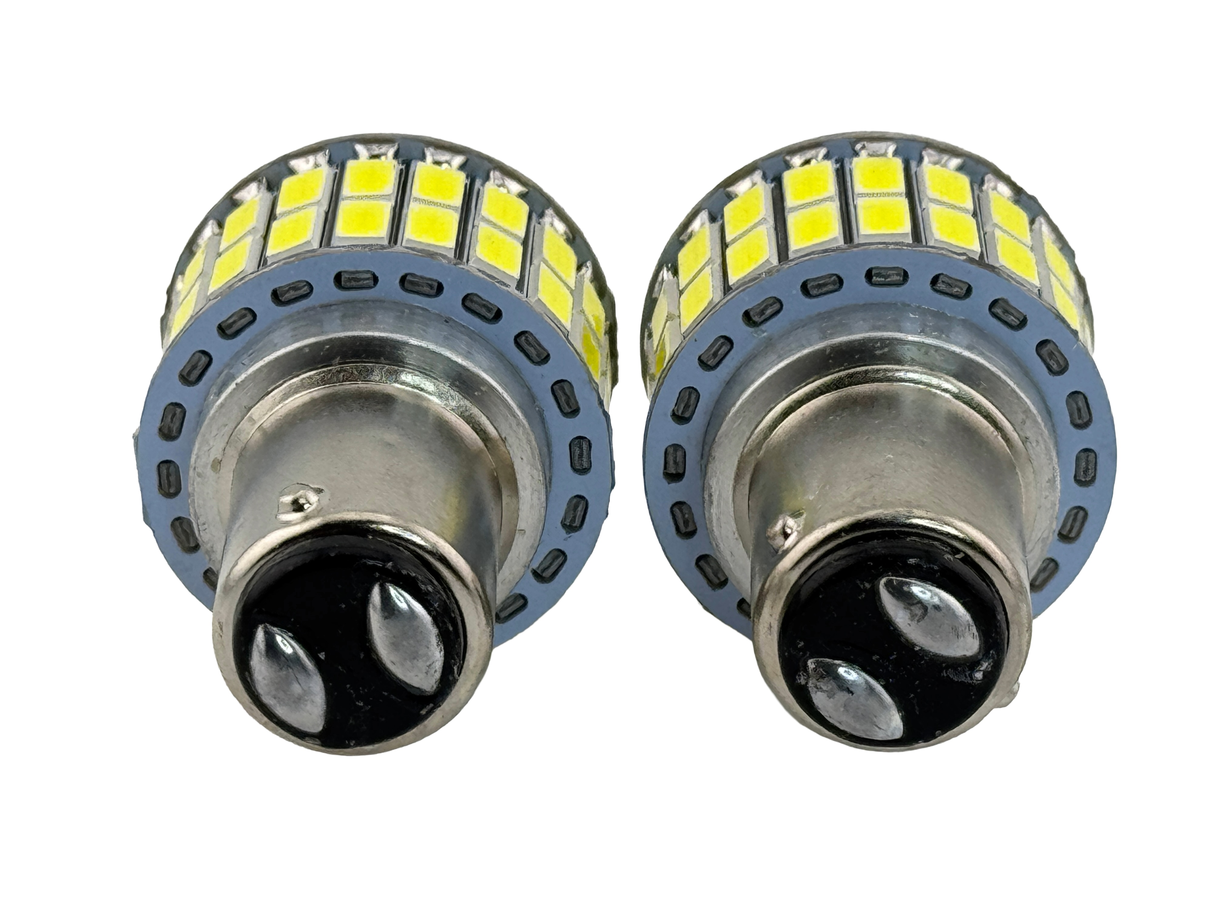 Rebaydo 2pcs BA15D 1158 12 Volt 60 SMD 5730 Dual Filament Reduced Profile	