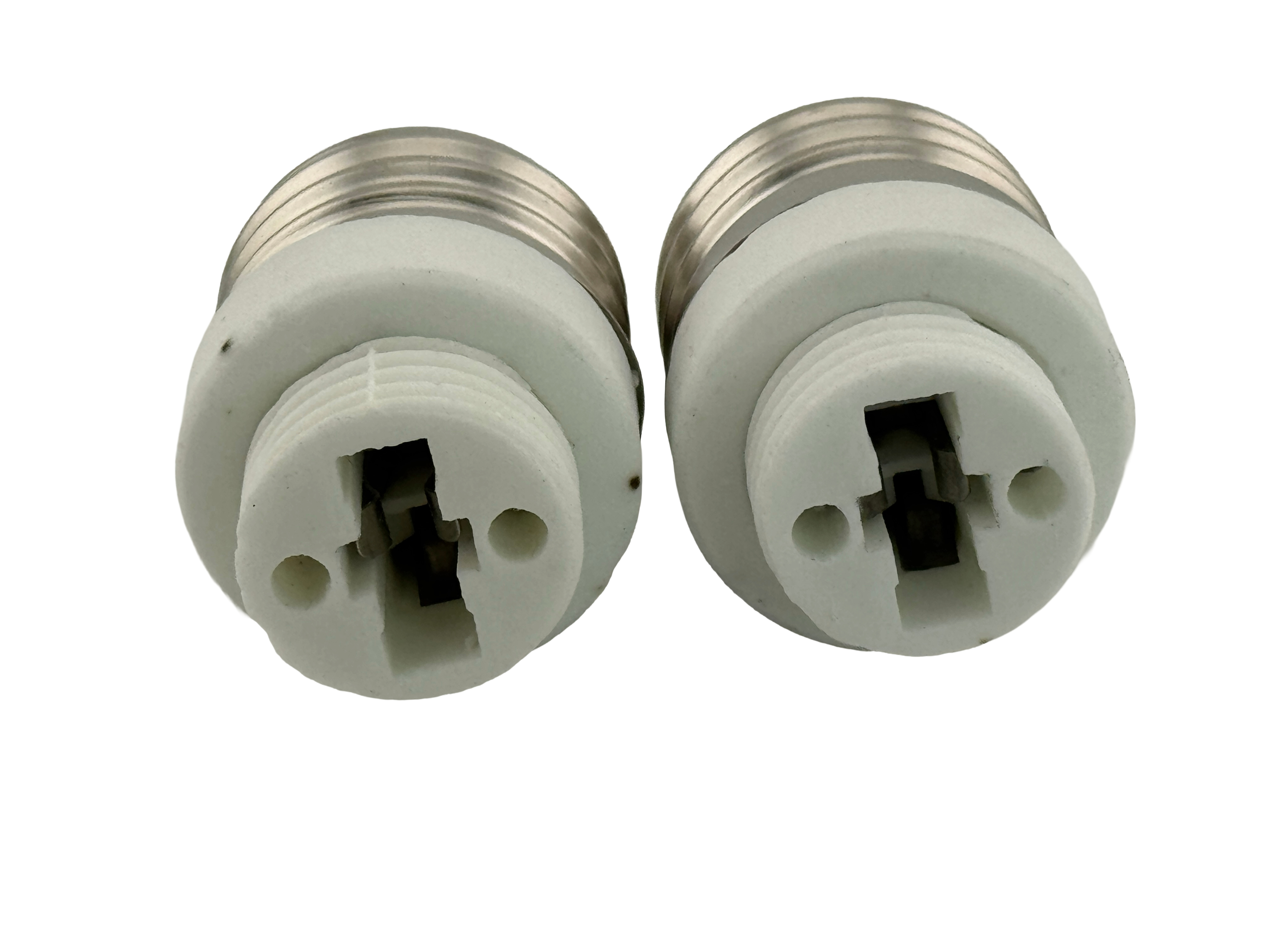 Rebaydo 2pcs E26/E27 Male To G9 Female Converter Adapter Ceramic