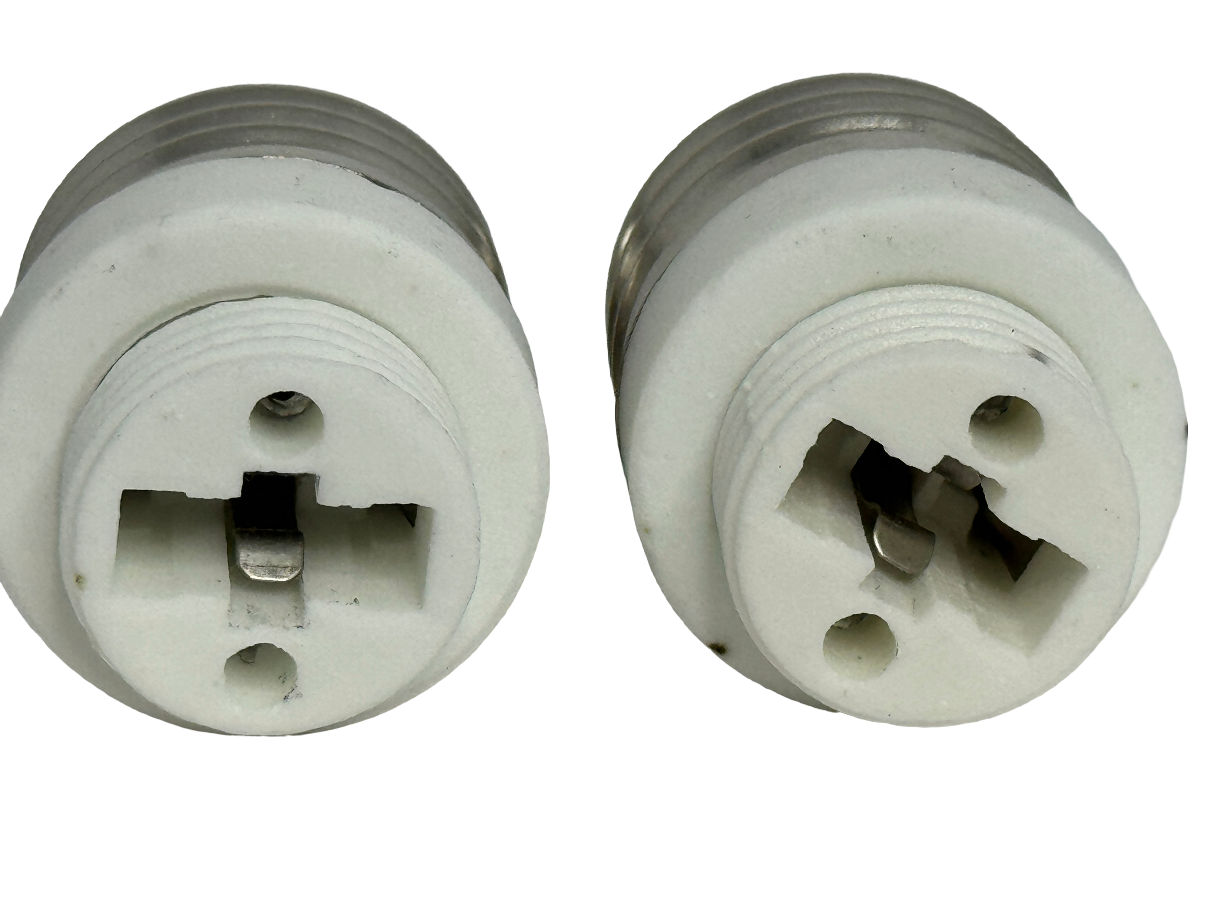 Rebaydo 2pcs E26/E27 Male To G9 Female Converter Adapter Ceramic