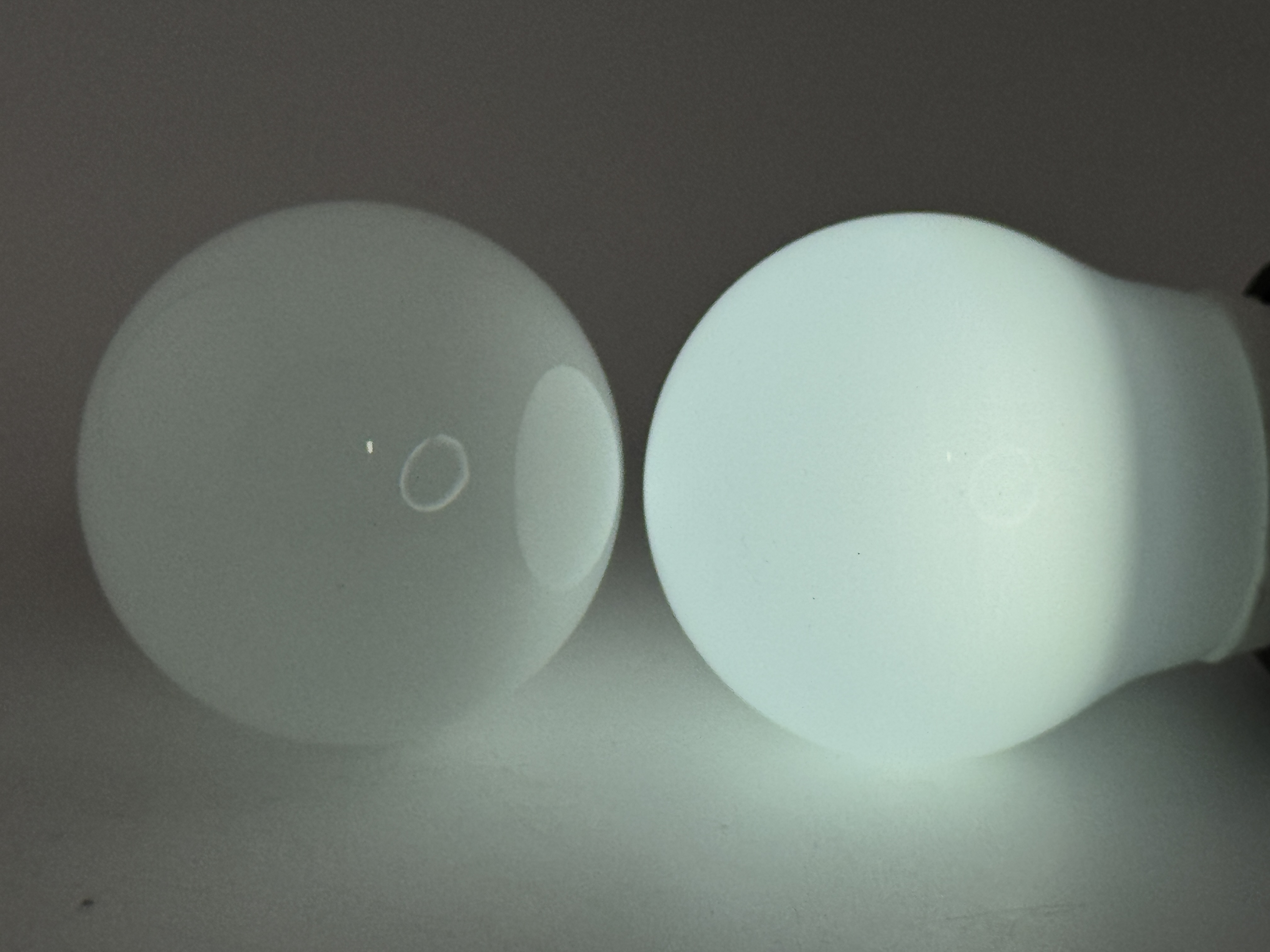 Image of a led light bulb E26 ping pong size g45