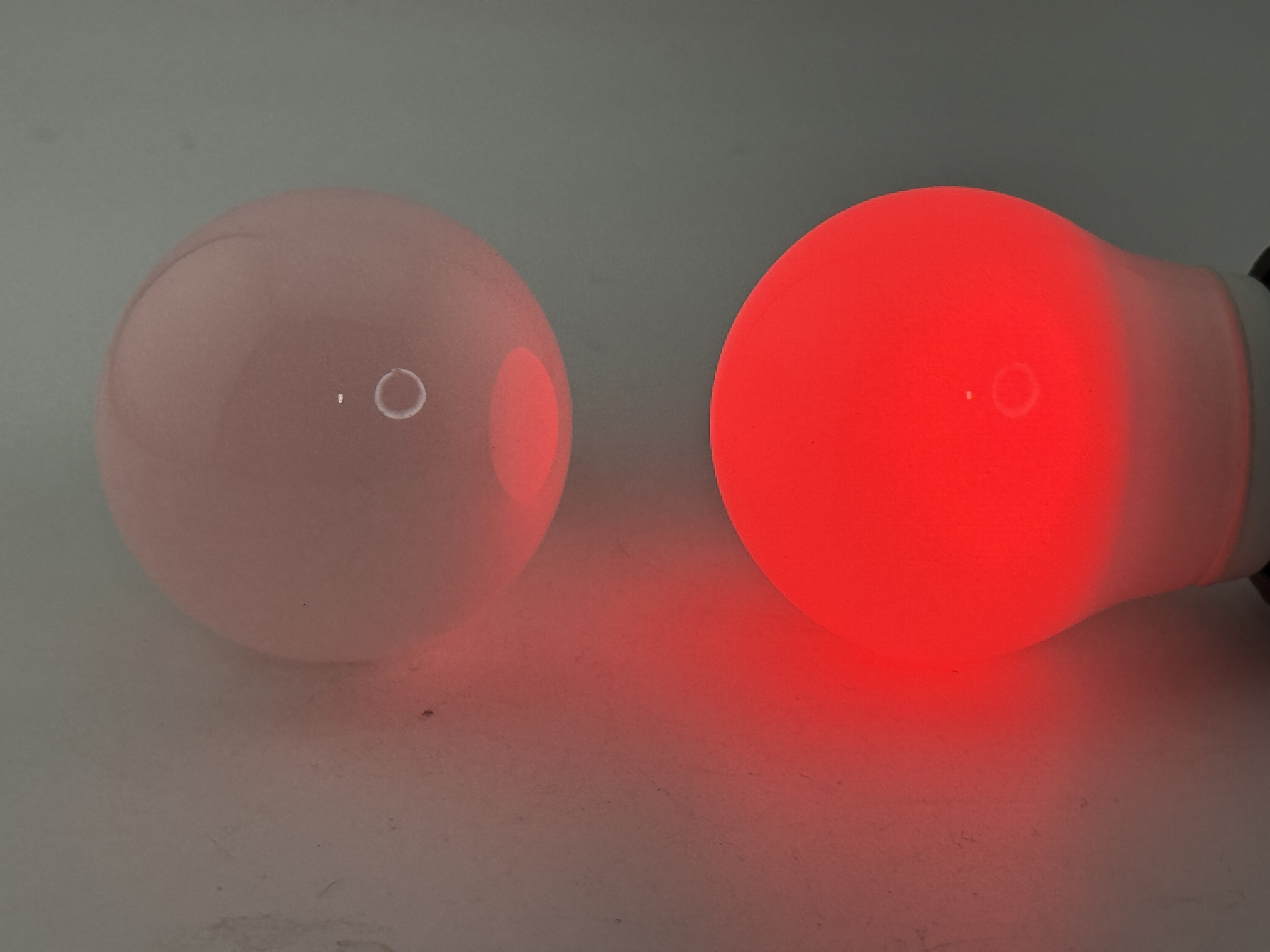 Image of a led light bulb E26 ping pong size g45
