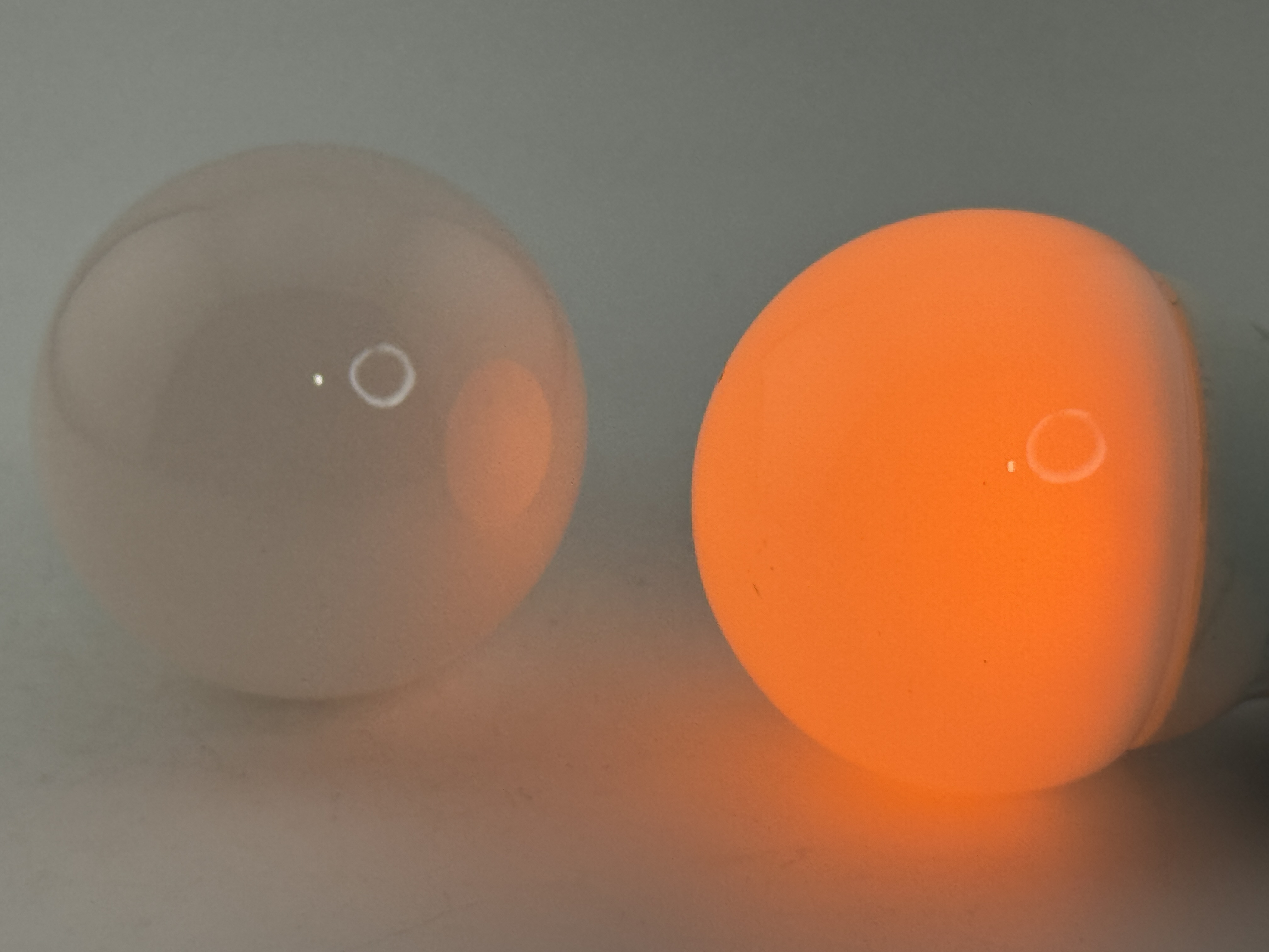 Image of a led light bulb E26 ping pong size g45