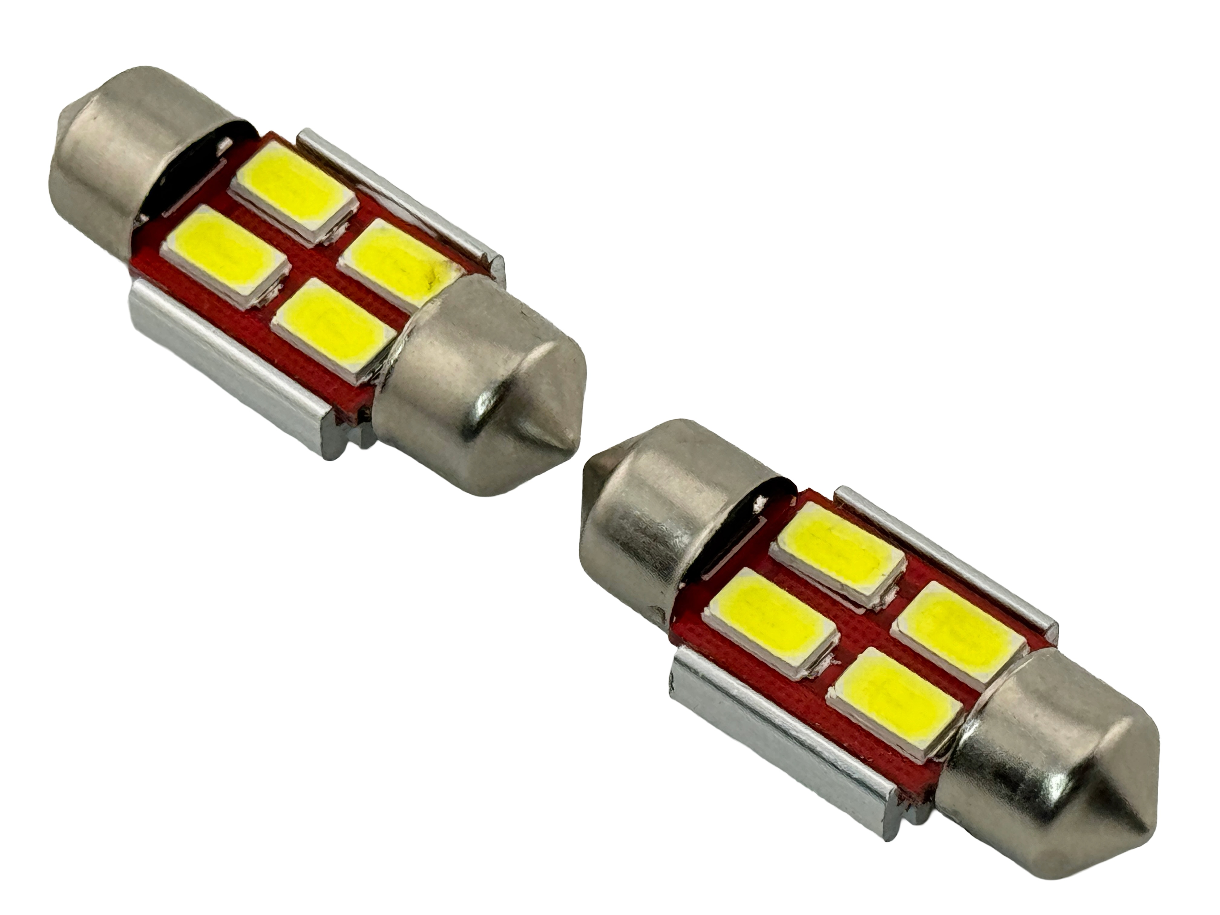 Rebaydo 2pcs Festoon 31mm 2 Watt 4 x 5730 SMD 12V AC/DC 1-1/4-Inch