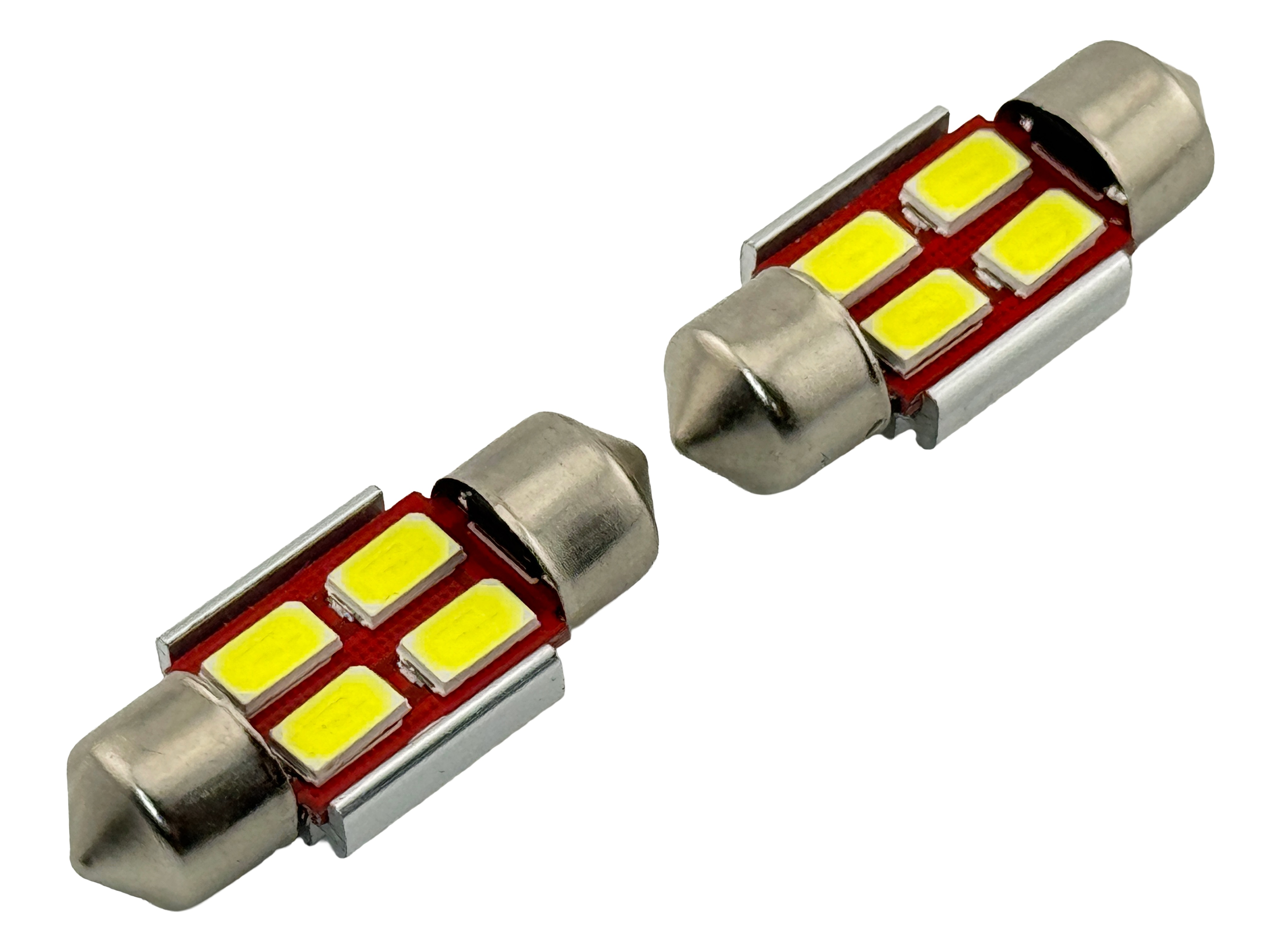 Rebaydo 2pcs Festoon 31mm 2 Watt 4 x 5730 SMD 12V AC/DC 1-1/4-Inch