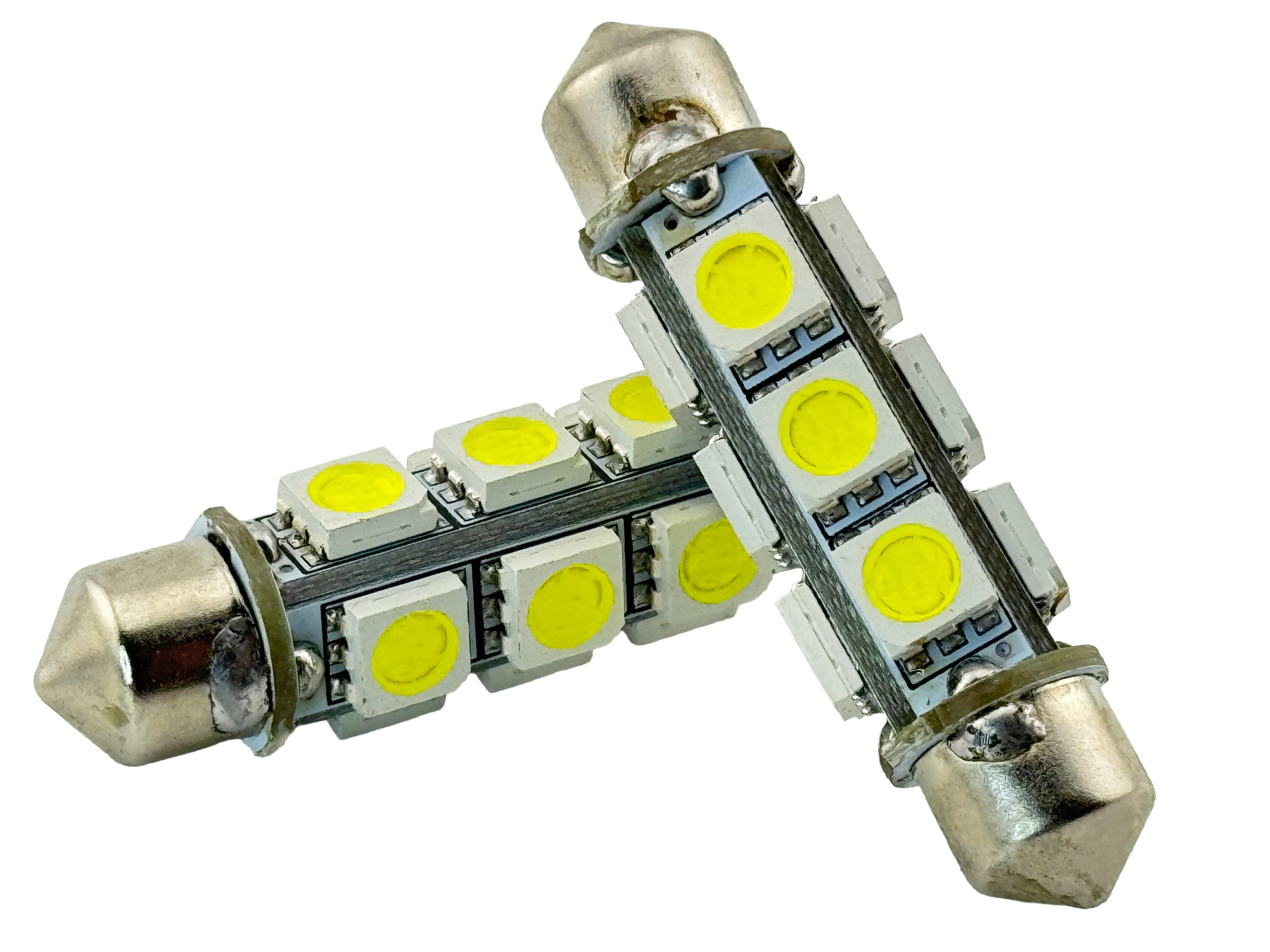 Rebaydo 2pcs Festoon 42 mm 12 SMD 5050 3 Chip 1-3/4 Inches 12 Volt DC