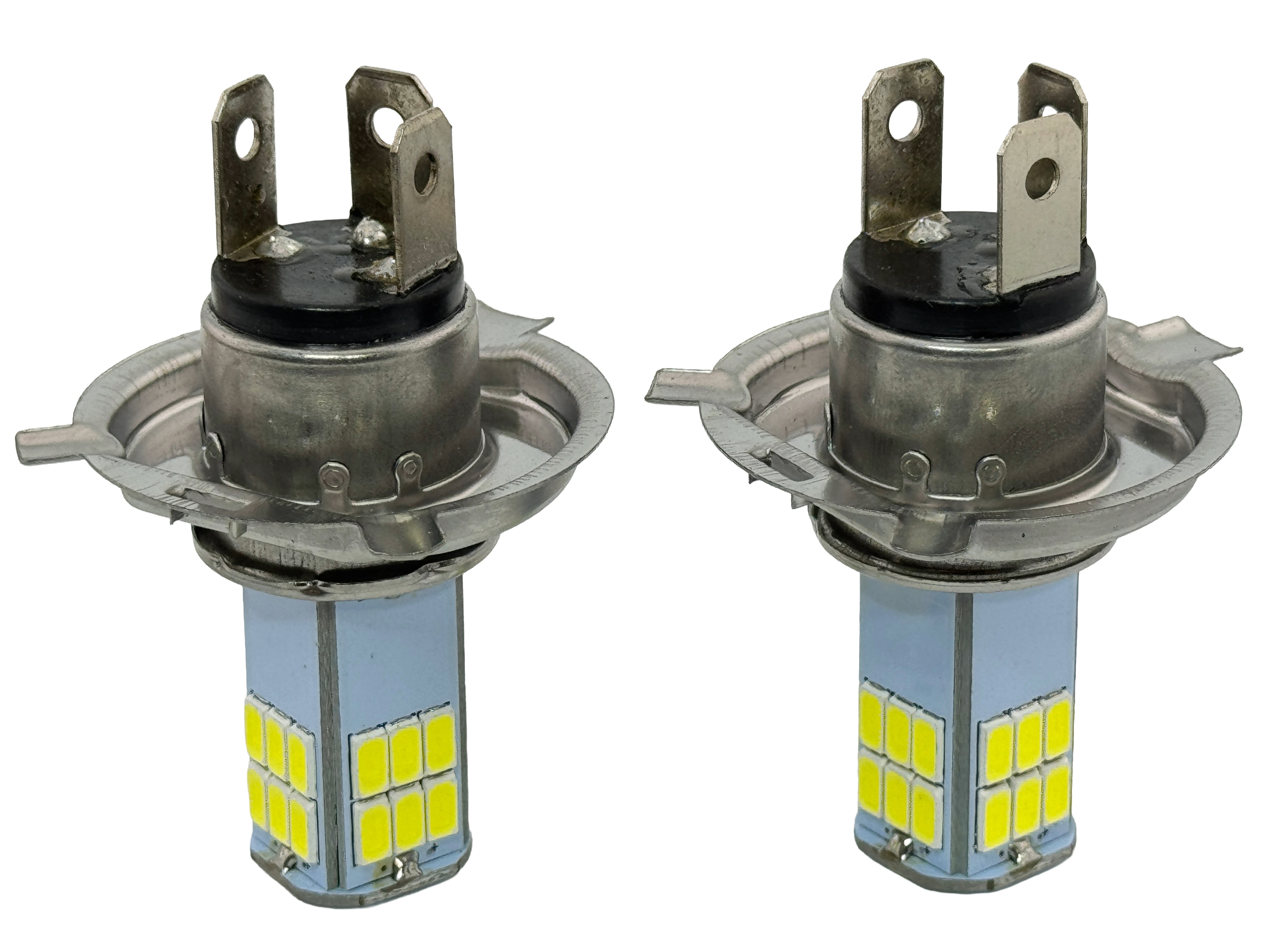 Rebaydo 2pcs LED Headlight H4 Base 6V 30 LED Bulb High and Low Beam