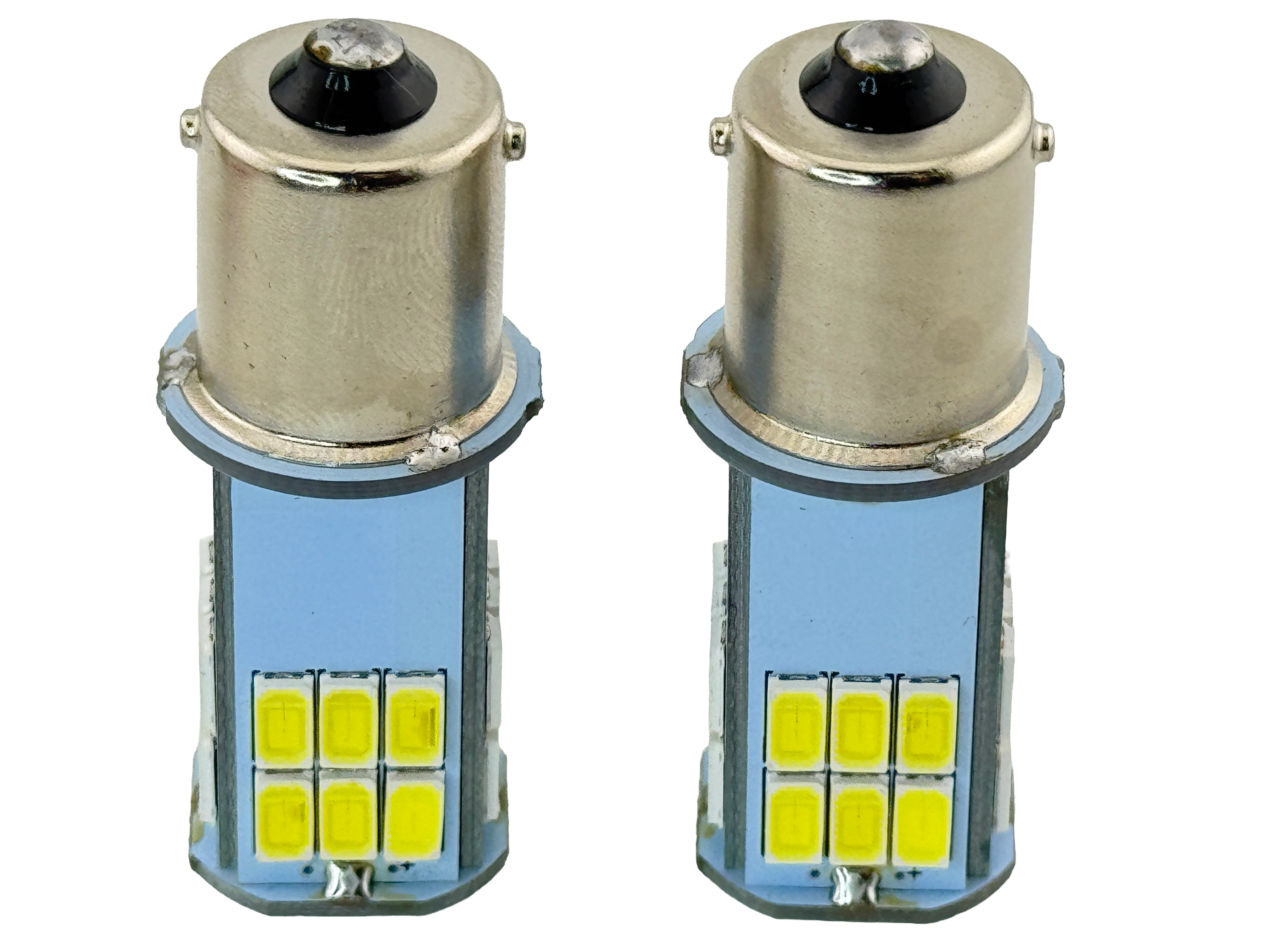 Rebaydo 2pcs LED Headlight 12 Volt BA15S Base 30 SMD Single Filament